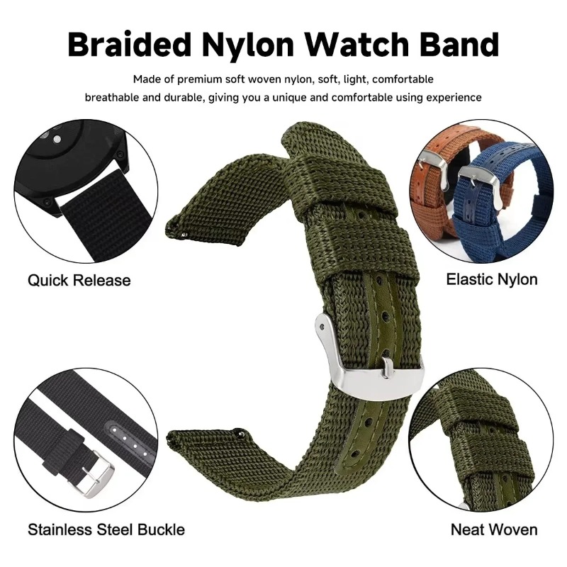Smartwatch Premium Watches For Women - Premium Nylon Woven Watch Band Soft
