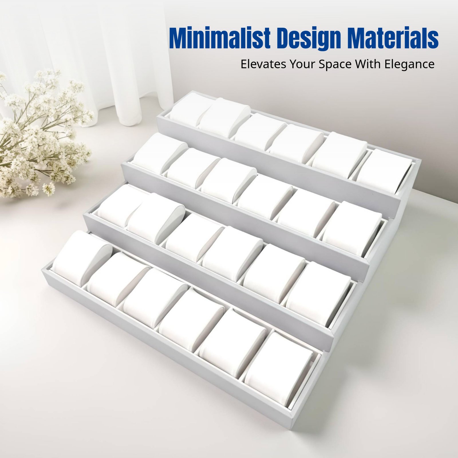Watch Display Pillow - Tiered Jewelry Display Stand, Trapezoidal Watch
