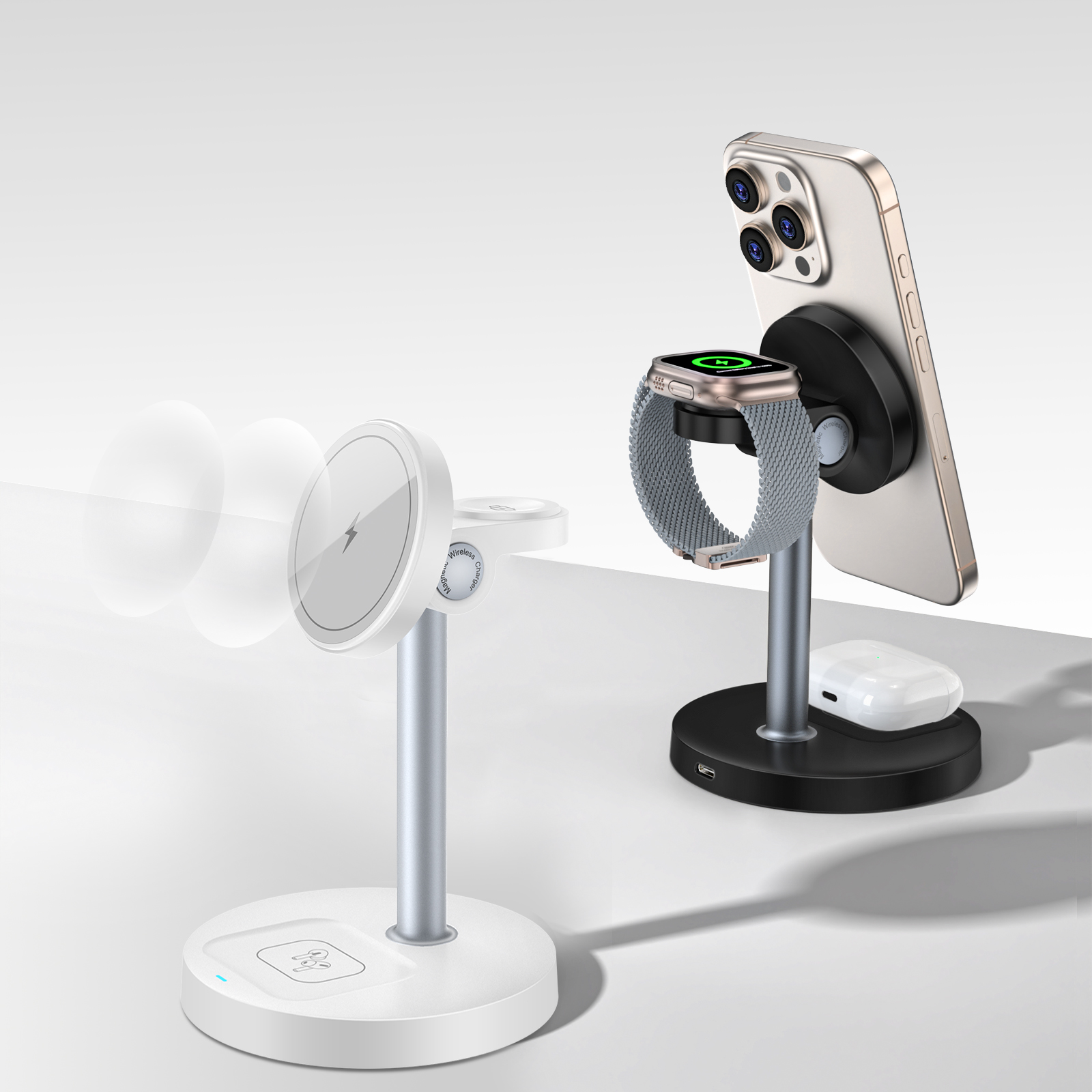 Iwatch Smartwatch - 15W Fast Wireless Charger Stand 3-in-1