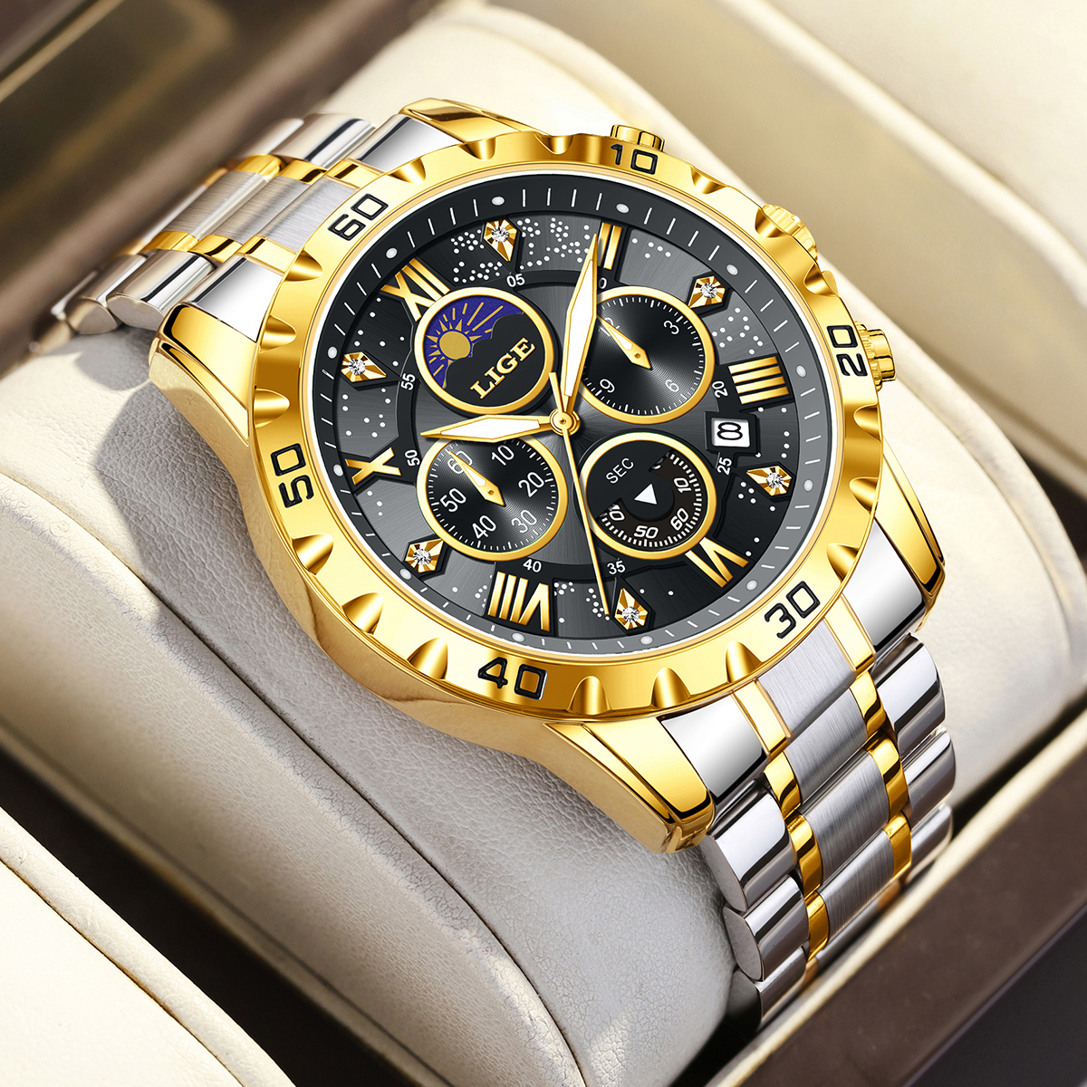 Chronograph Sport Watch - LIGE Top Brand Luxury Quartz Man