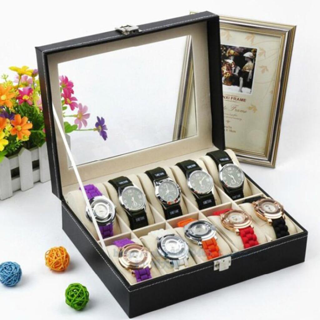 Glass Top Wooden Watch and Jew - Watch Display Pillow บทวิจารณ์และราคา