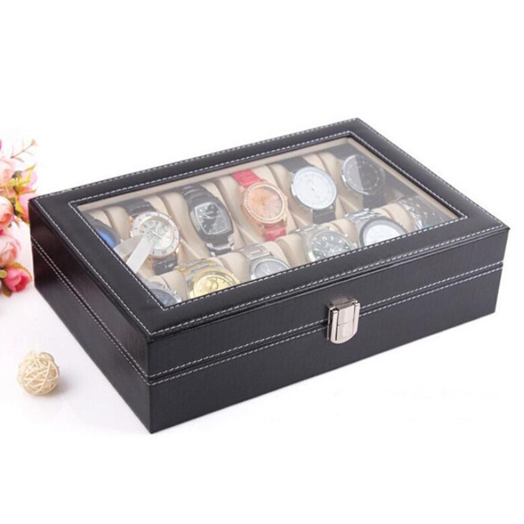 Glass Top Wooden Watch and Jew - Watch Display Pillow บทวิจารณ์และราคา