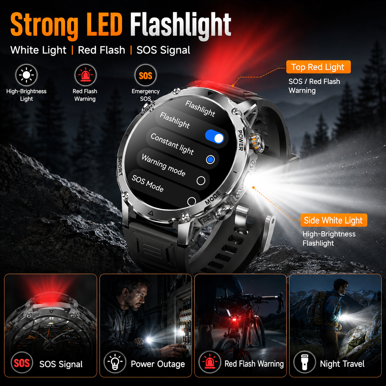 2026 New Rugged Power Smart Wa - Smartwatch Rugged Watches For Men บทวิจารณ์และราคา
