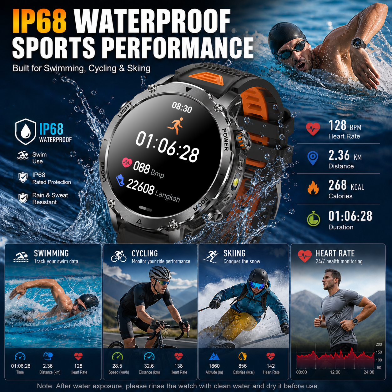 2026 New Rugged Power Smart Wa - Smartwatch Rugged Watches For Men บทวิจารณ์และราคา