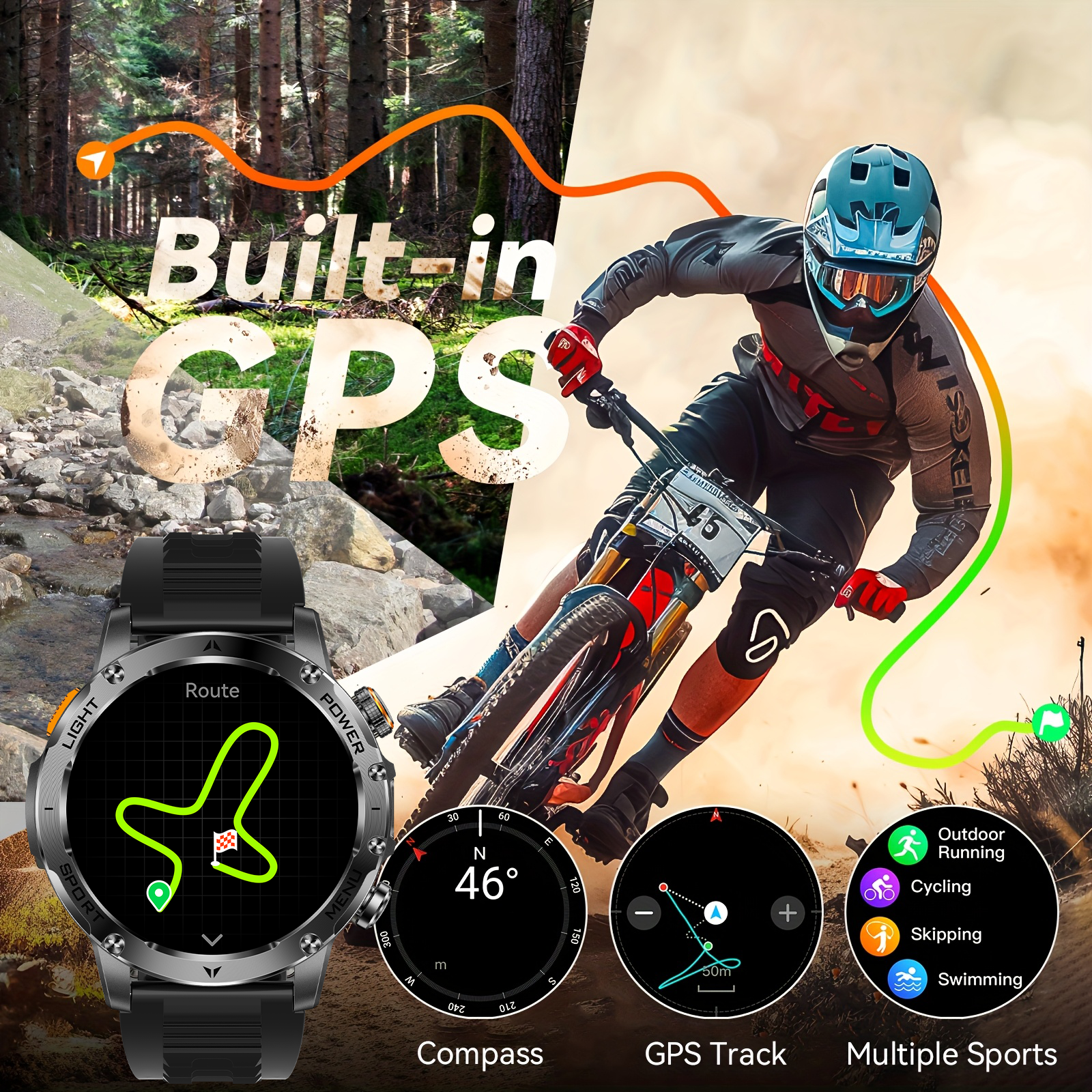 2025 New GPS Outdoor Sports Sm - Heart Rate Gps Watch บทวิจารณ์และราคา