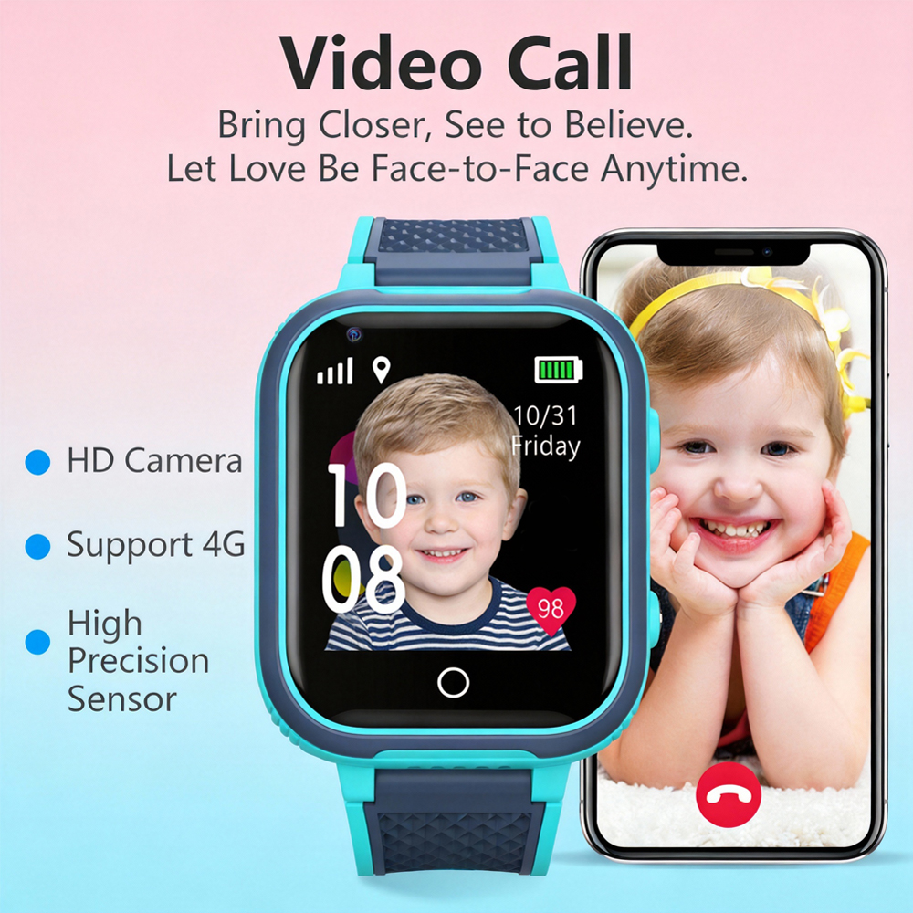 New Smart Watch Kids 4G GPS Tr - Smartwatch Watches Gift For Boys With Gps บทวิจารณ์และราคา