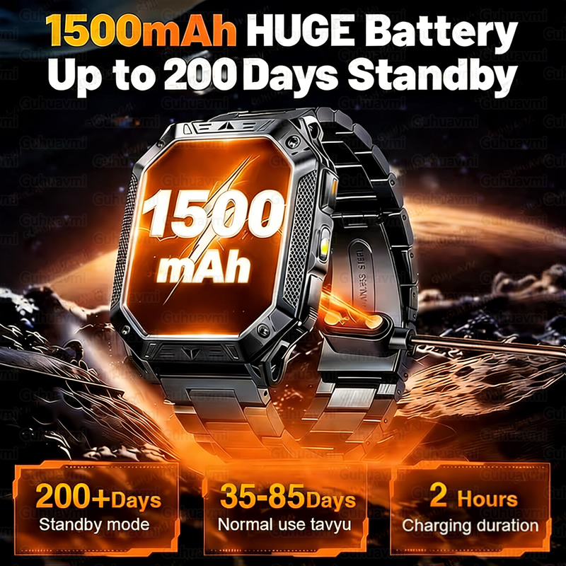 New 1500mAh Military Outdoor S - Heart Rate Gps Watch บทวิจารณ์และราคา