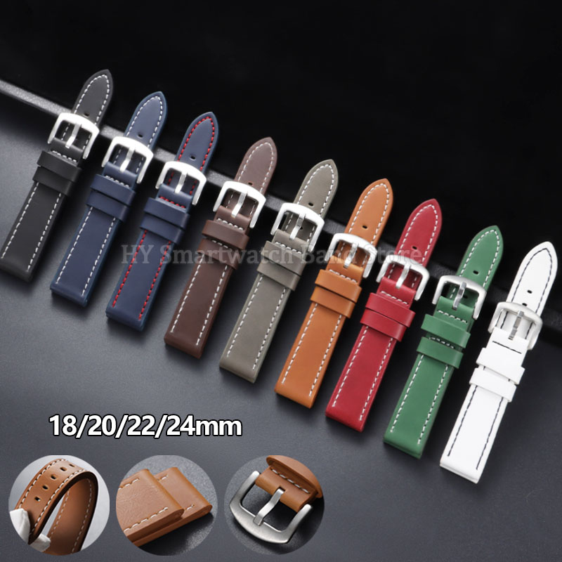 Vintage Leather Watch Band 18m - Smartwatch Army Watches For Men บทวิจารณ์และราคา