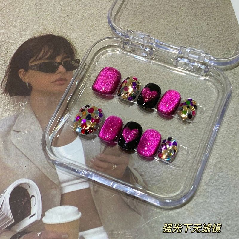 10pcs Handmade press on Nails  - Crystal Press Tool บทวิจารณ์และราคา