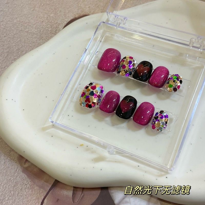 10pcs Handmade press on Nails  - Crystal Press Tool บทวิจารณ์และราคา