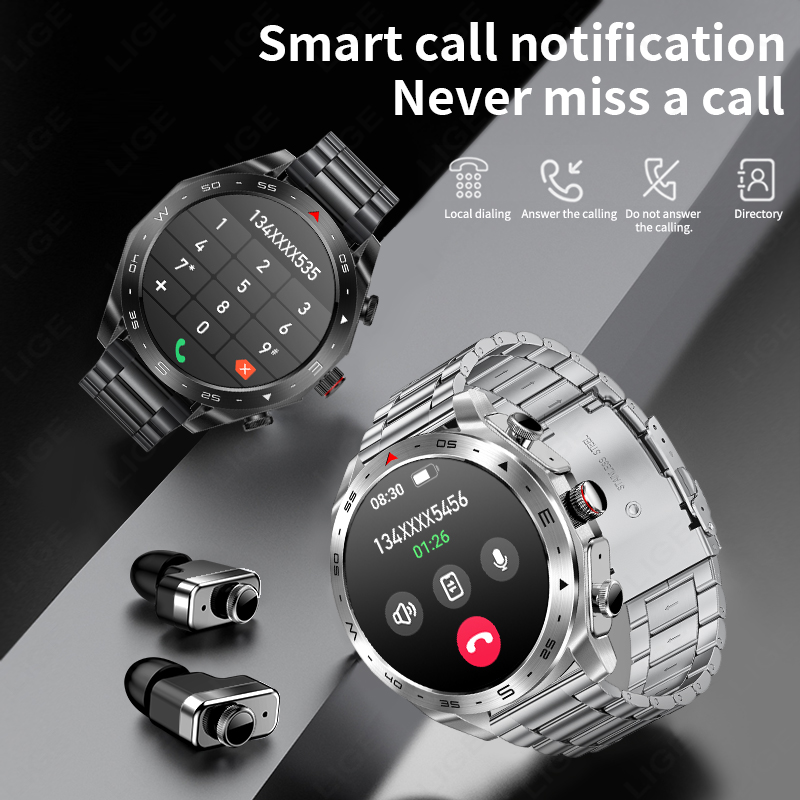 LIGE TWS Earbuds Bluetooth Hea - Smartwatch Noise Watches For Women บทวิจารณ์และราคา