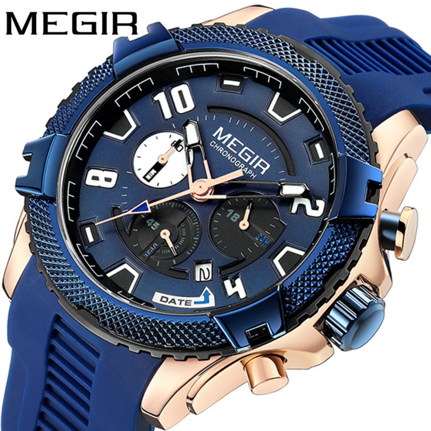 MEGIR 48MM Dial Chronograph Me - Chronograph Sport Watch บทวิจารณ์และราคา