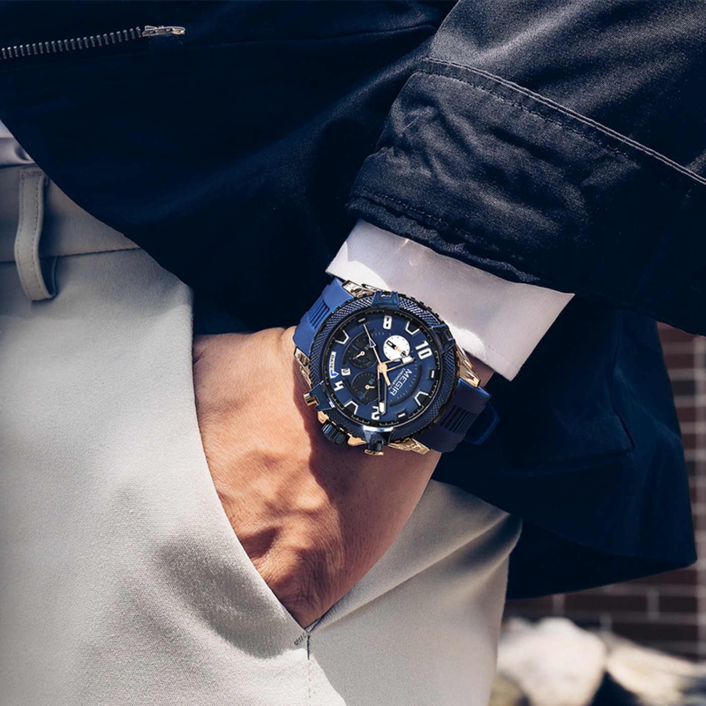 MEGIR 48MM Dial Chronograph Me - Chronograph Sport Watch บทวิจารณ์และราคา