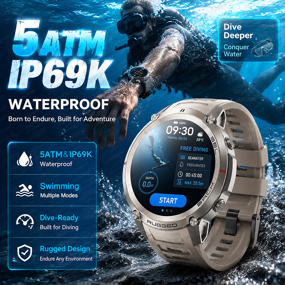 NEW Rugged Military GPS Offlin - Smartwatch Rugged Watches For Men บทวิจารณ์และราคา