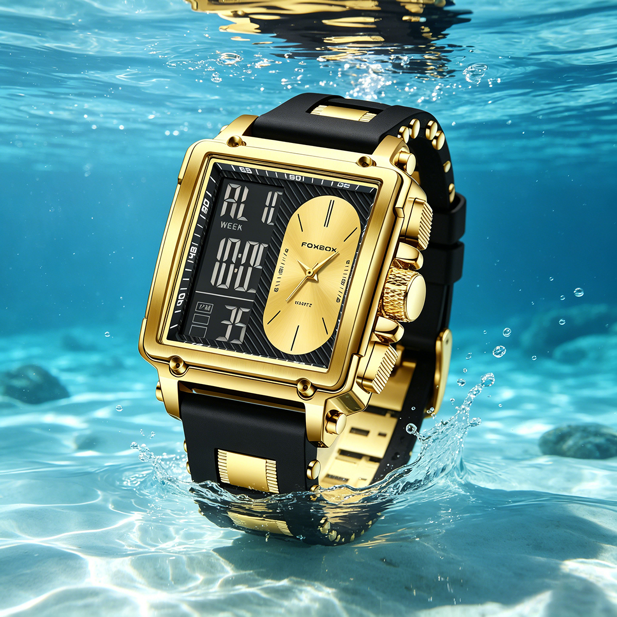LIGE Top Original Square Digit - Smartwatch Watches For Men Digital บทวิจารณ์และราคา