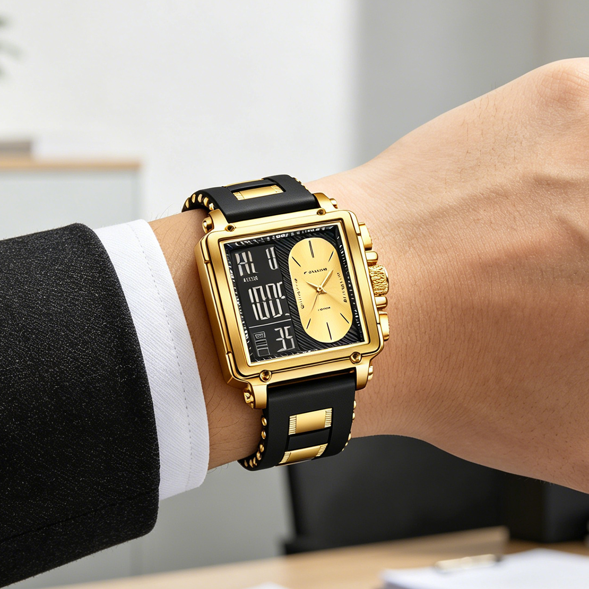 LIGE Top Original Square Digit - Smartwatch Watches For Men Digital บทวิจารณ์และราคา