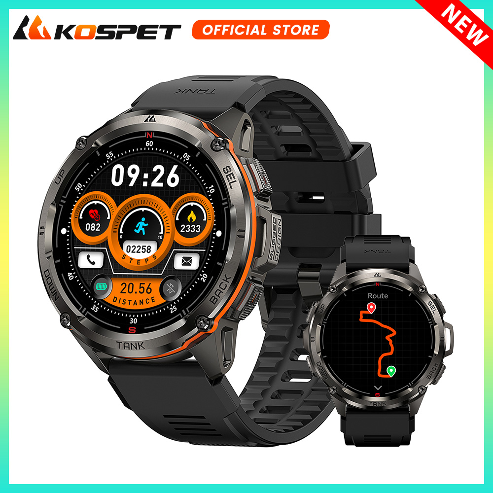 KOSPET TANK T3 Ultra Rugged GP - Smartwatch Rugged Watches For Men บทวิจารณ์และราคา