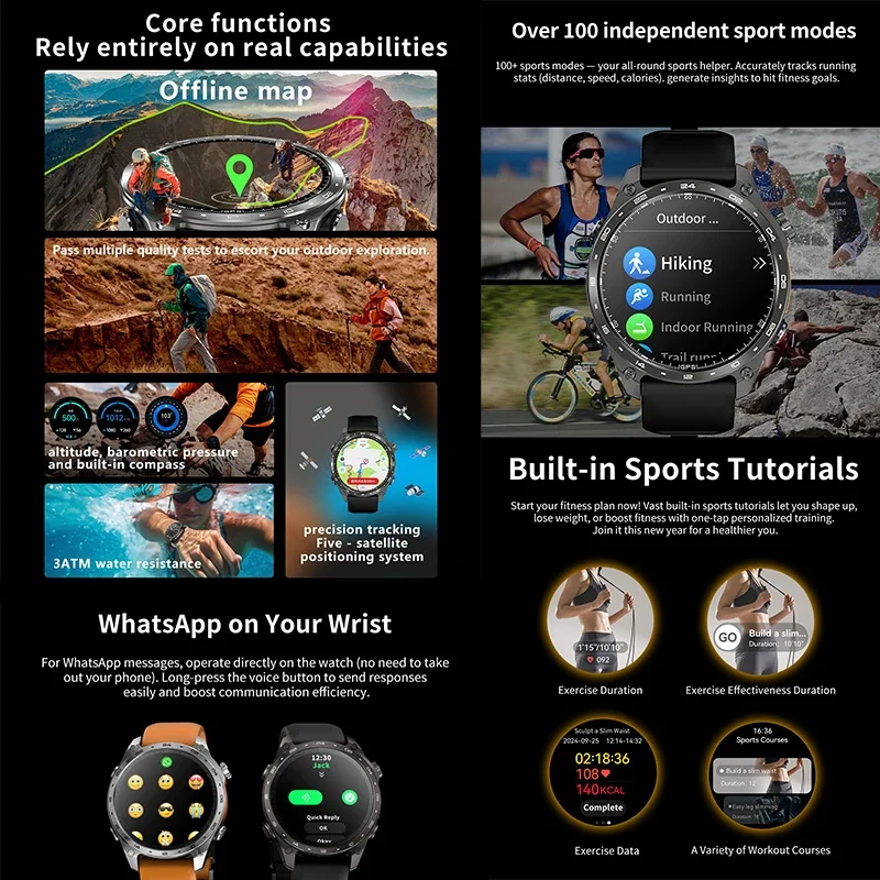 2026 New Men Smart Watch with  - Heart Rate Gps Watch บทวิจารณ์และราคา