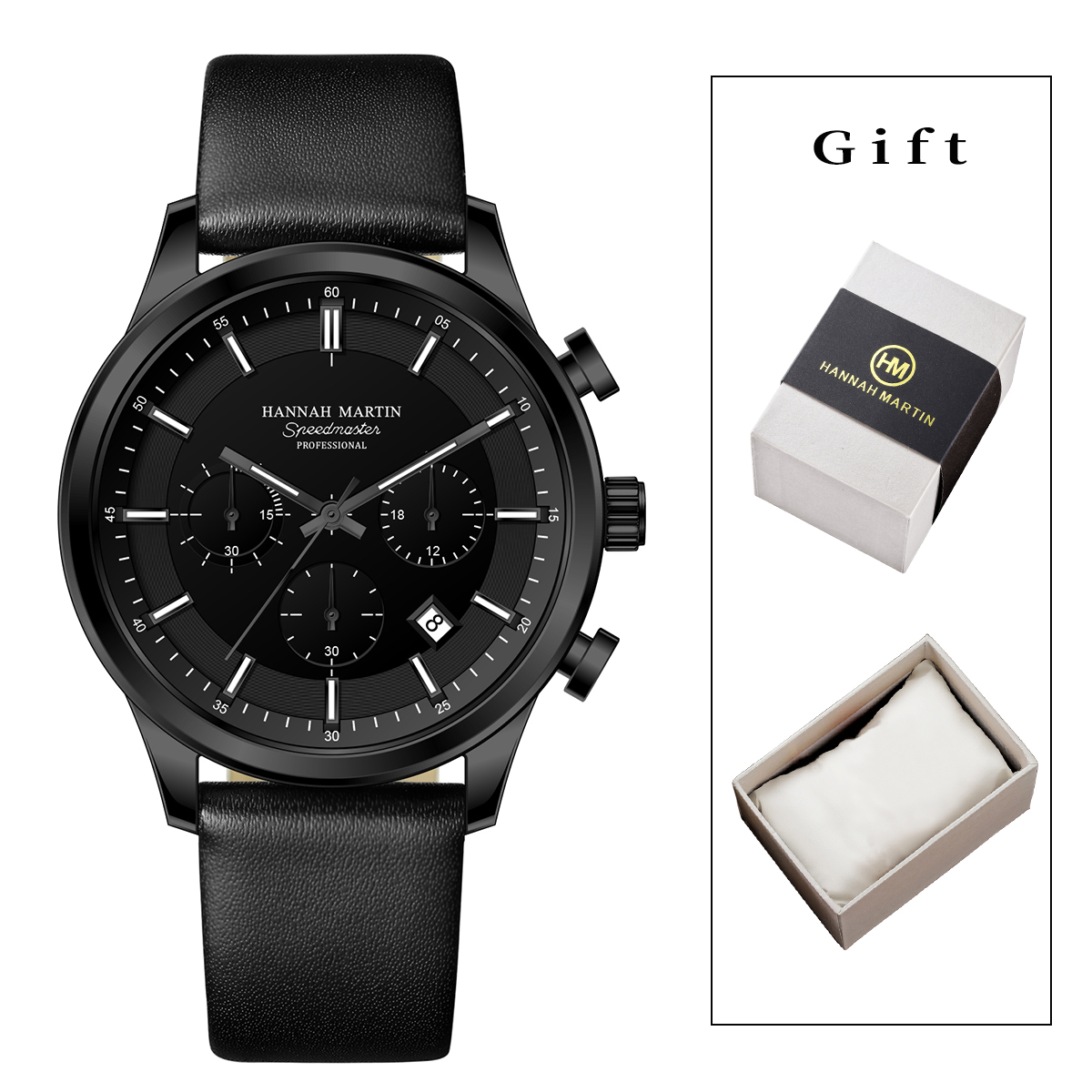 Hannah Martin Men Gift Box Men - Chronograph Sport Watch บทวิจารณ์และราคา