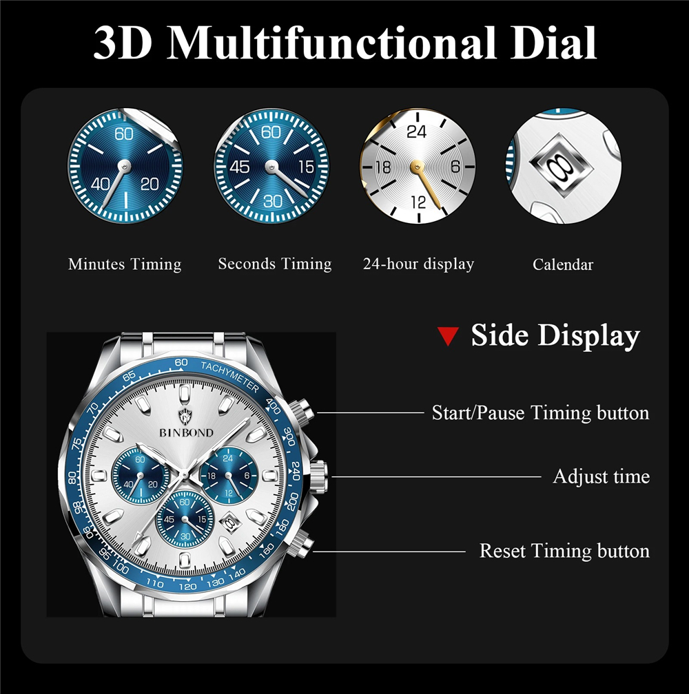Sports New Men Chornograph Wat - Smartwatch Watches For Men Brands บทวิจารณ์และราคา