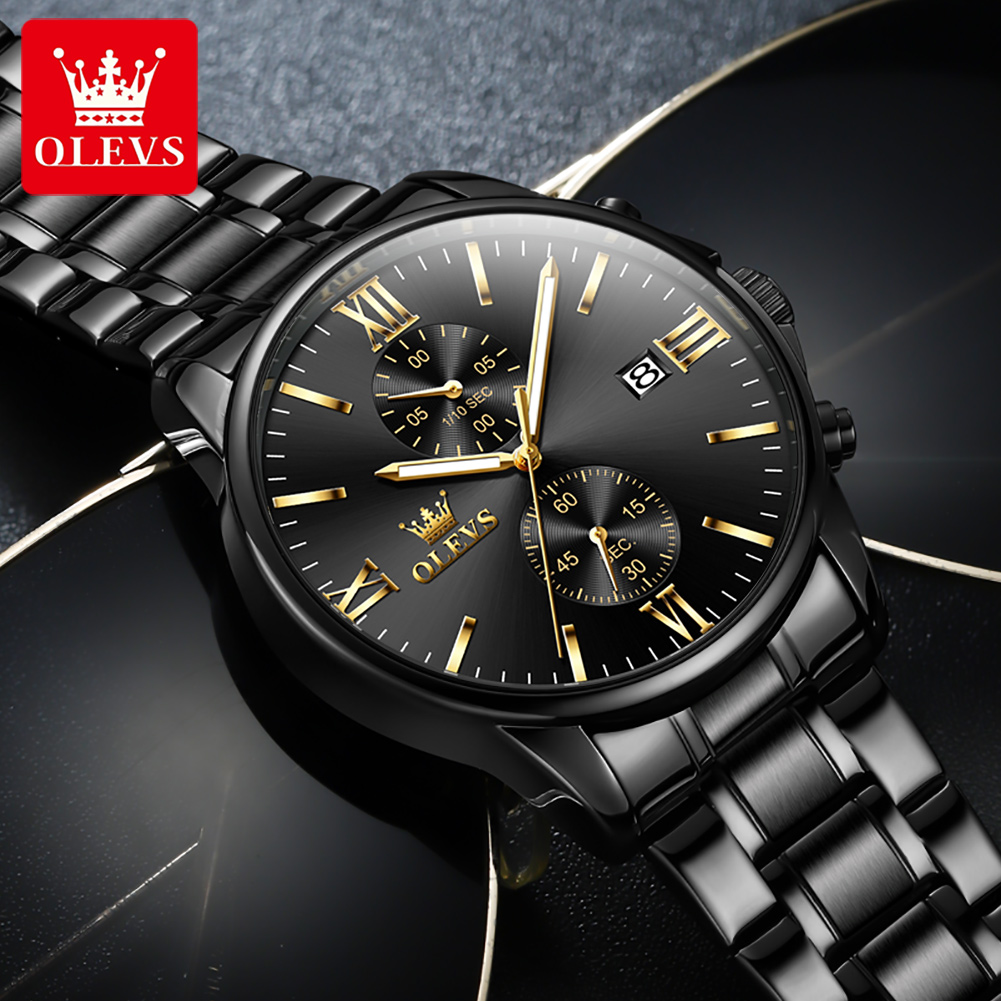 OLEVS 2886 Classic Black Quart - Smartwatch Watches For Men Brands บทวิจารณ์และราคา