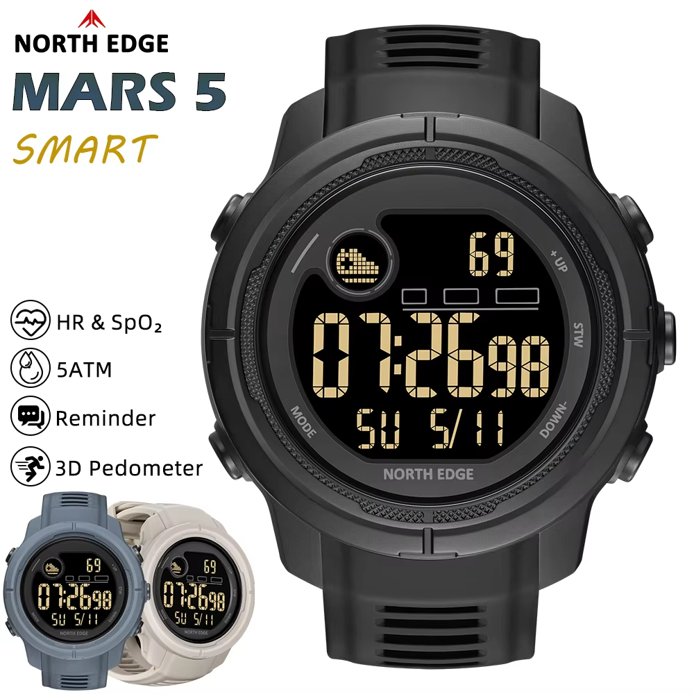 NORTH EDGE NEW MARS 5 Men's Di - Smartwatch Watches For Men Digital บทวิจารณ์และราคา