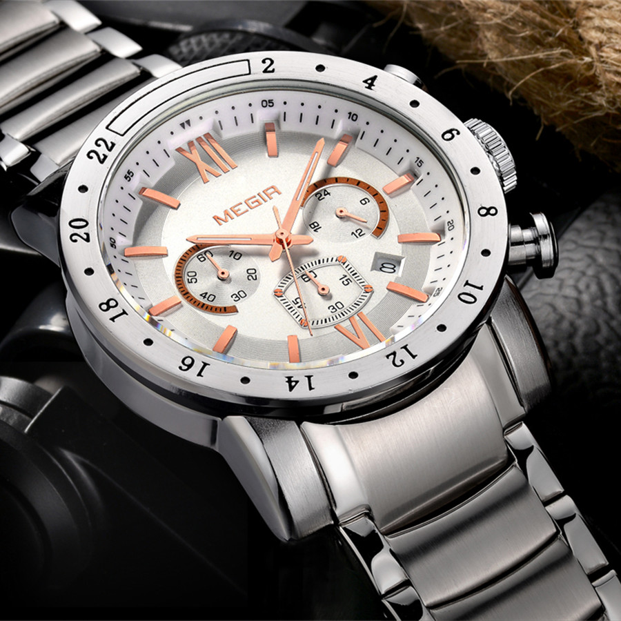 MEGIR Stainless Steel Casual W - Smartwatch Watches For Men Digital บทวิจารณ์และราคา