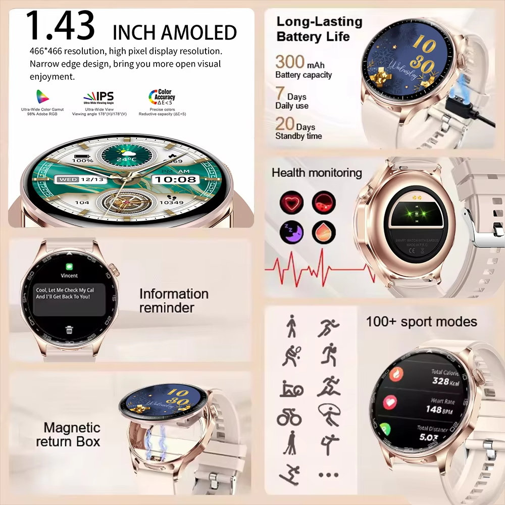 DAORKOW Smartwatch T98 Bluetoo - Smartwatch Noise Watches บทวิจารณ์และราคา