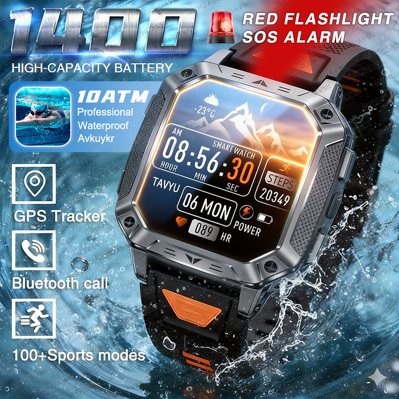 TANK Ultra 2026: 1400mAh Milit - Smartwatch Rugged Watches For Men บทวิจารณ์และราคา