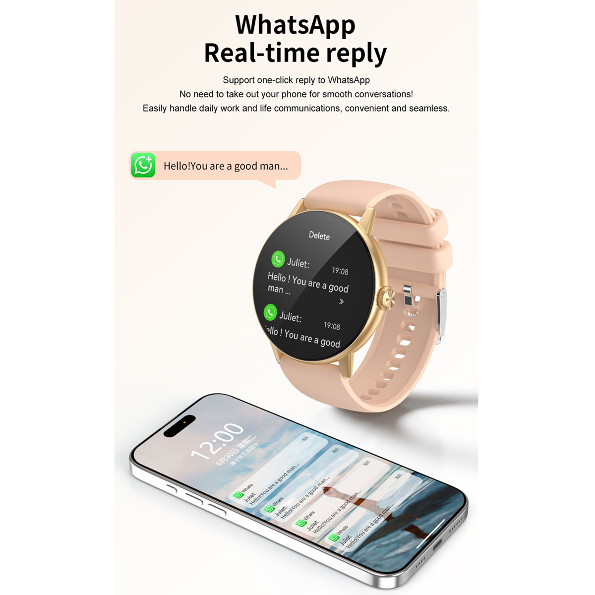 Ivanony Smart Watch Ladies 4GB - Smartwatch Watch Whatsapp บทวิจารณ์และราคา
