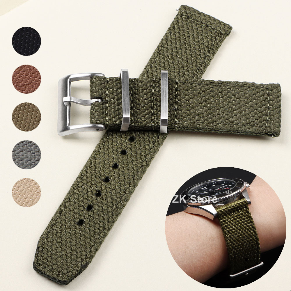 Linen Nylon Watch Straps 20mm  - Smartwatch Army Watches For Men บทวิจารณ์และราคา