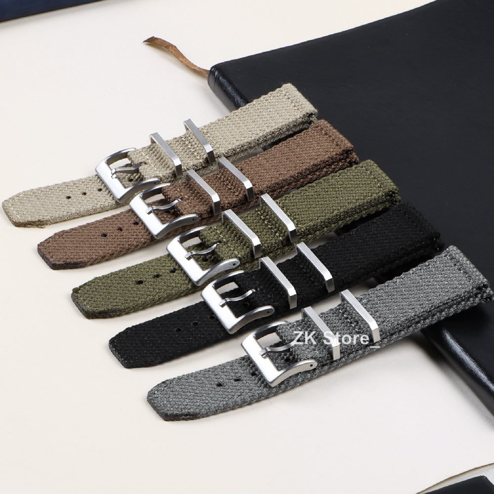 Linen Nylon Watch Straps 20mm  - Smartwatch Army Watches For Men บทวิจารณ์และราคา