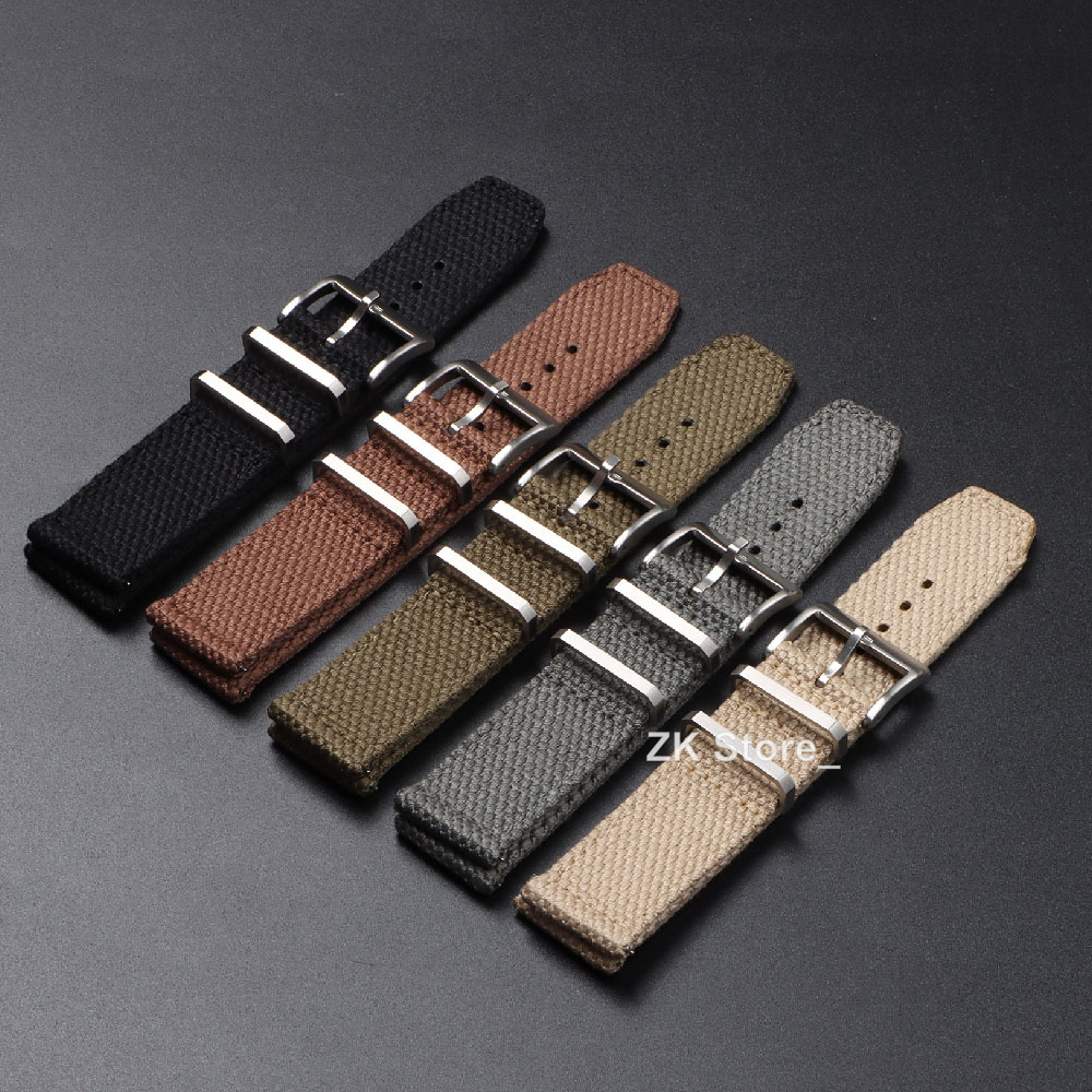 Linen Nylon Watch Straps 20mm  - Smartwatch Army Watches For Men บทวิจารณ์และราคา