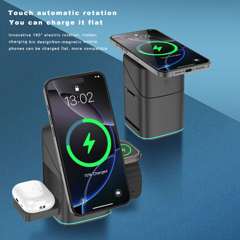 3 in 1 Magnetic Wireless Charg - Iwatch Smartwatch บทวิจารณ์และราคา