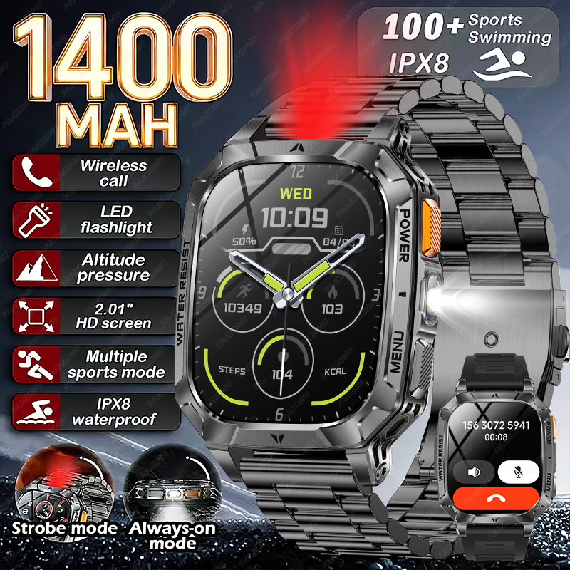 New Rugged Military Smart Watc - Smartwatch Rugged Watches For Men บทวิจารณ์และราคา