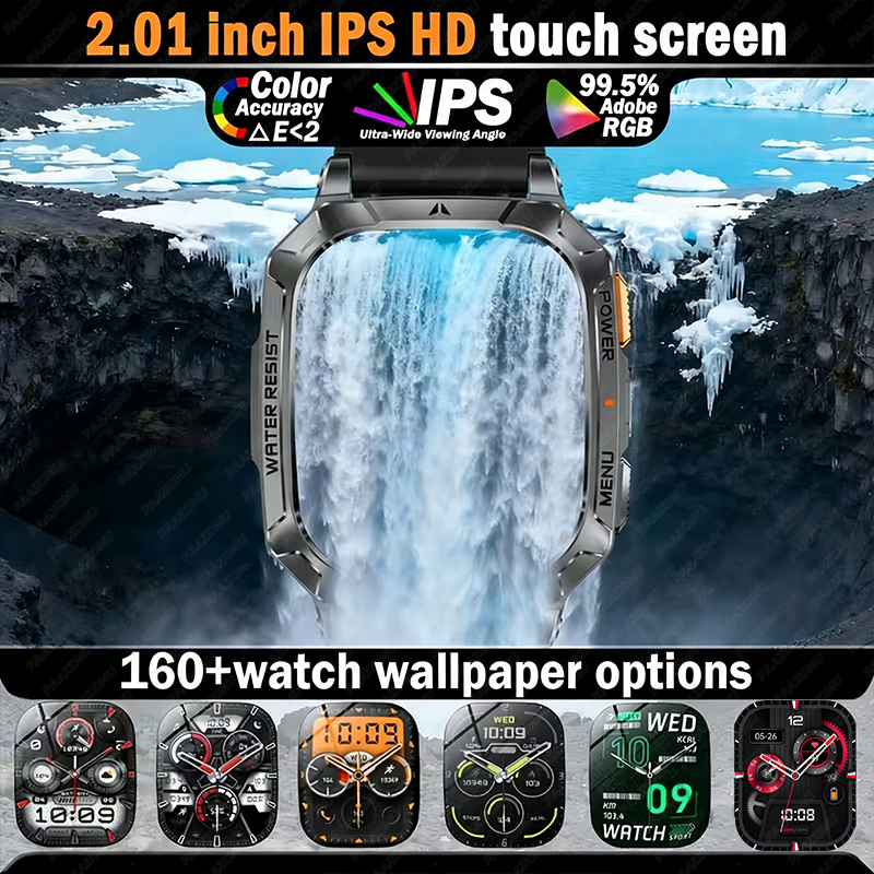 New Rugged Military Smart Watc - Smartwatch Rugged Watches For Men บทวิจารณ์และราคา