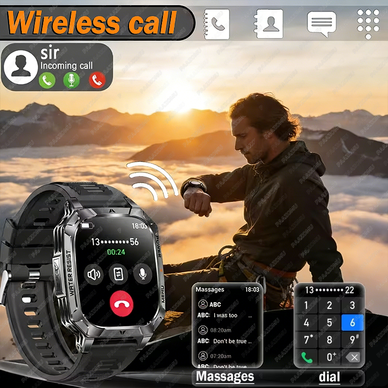 New Rugged Military Smart Watc - Smartwatch Rugged Watches For Men บทวิจารณ์และราคา