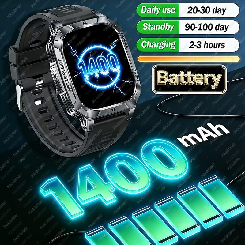 New Rugged Military Smart Watc - Smartwatch Rugged Watches For Men บทวิจารณ์และราคา