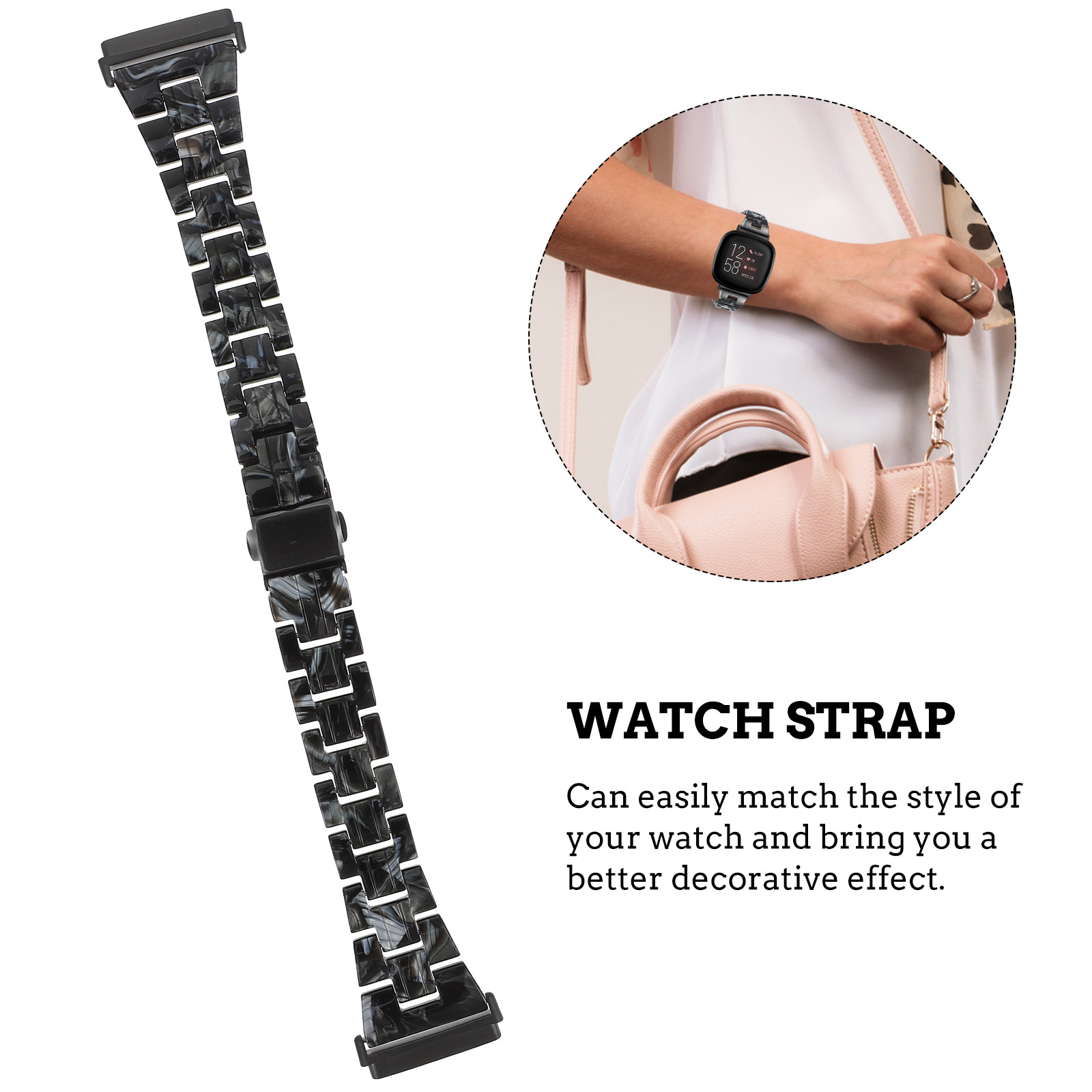 Premium Resin Watch Strap Repl - Smartwatch Premium Watches For Women บทวิจารณ์และราคา