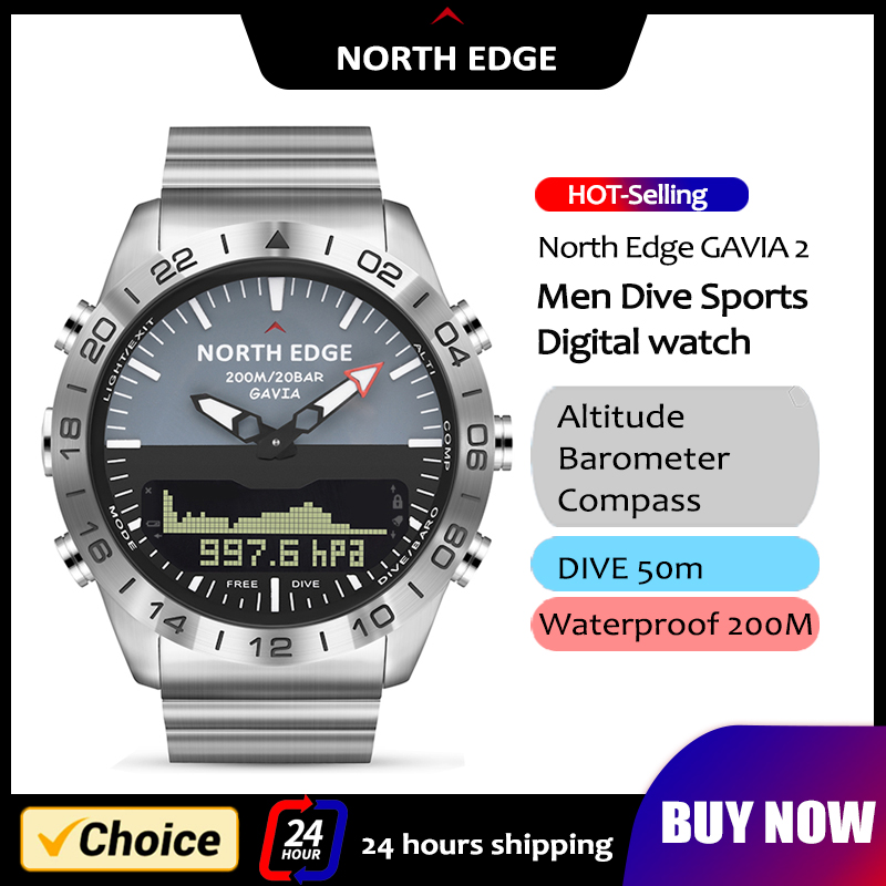 NORTH EDGE Mens Dive Watch Mil - Smartwatch Army Watches For Men บทวิจารณ์และราคา