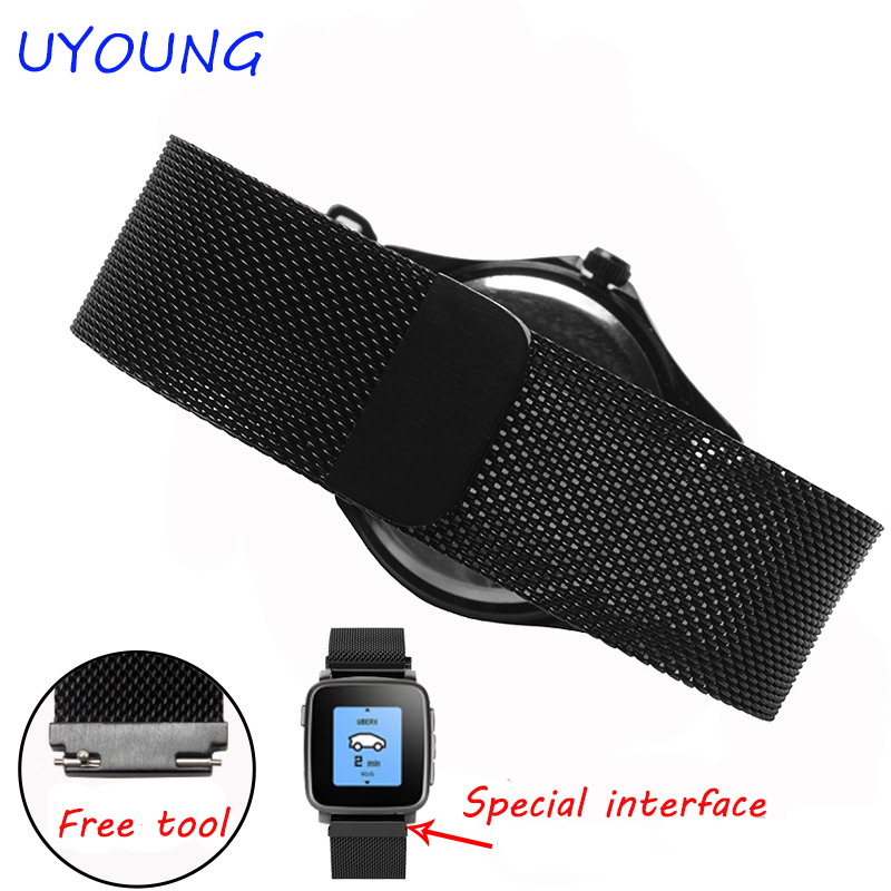 22mm Milanese Loop Strap For P - Smartwatch Pebble Watches บทวิจารณ์และราคา