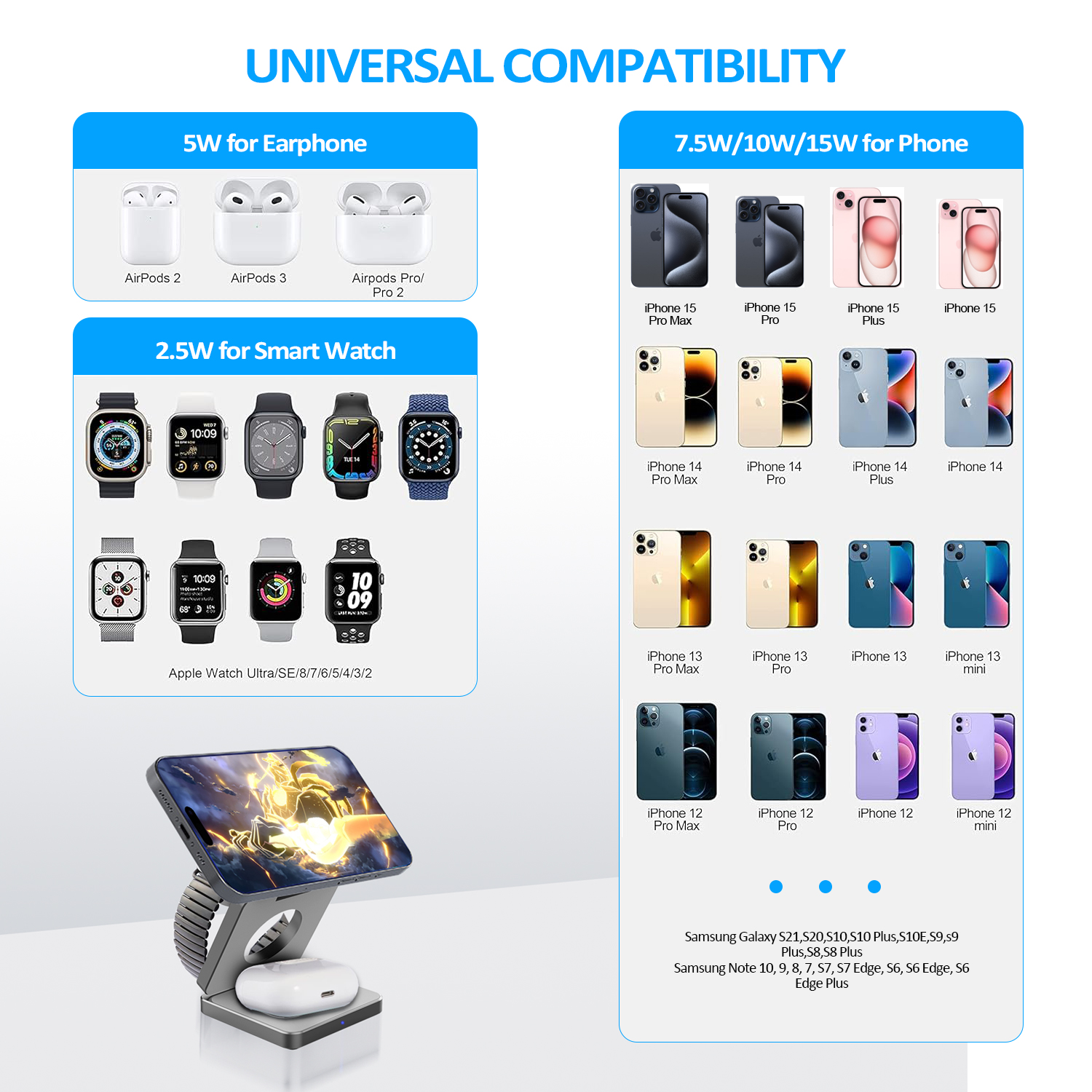 15W 3 in 1 Magnetic Wireless C - Iwatch Smartwatch บทวิจารณ์และราคา