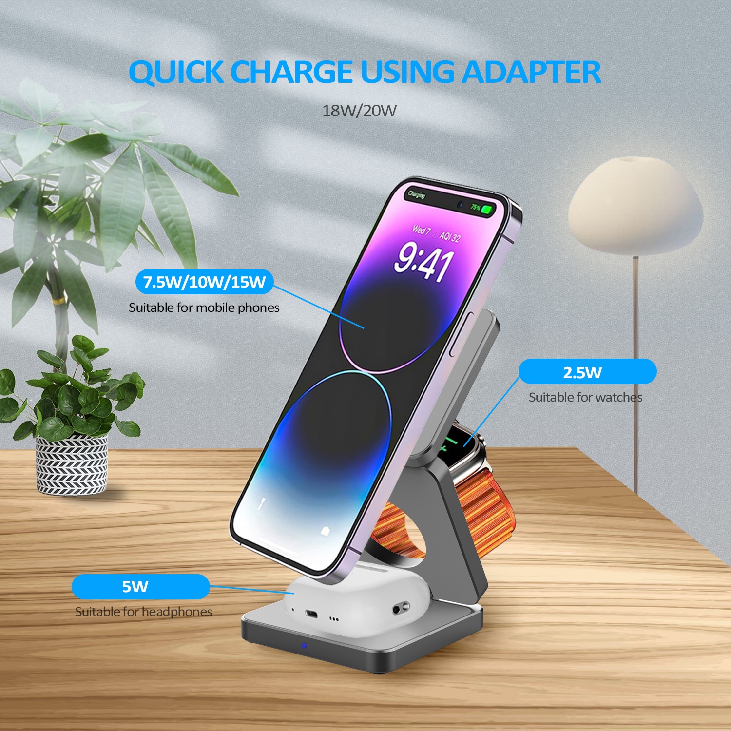 15W 3 in 1 Magnetic Wireless C - Iwatch Smartwatch บทวิจารณ์และราคา