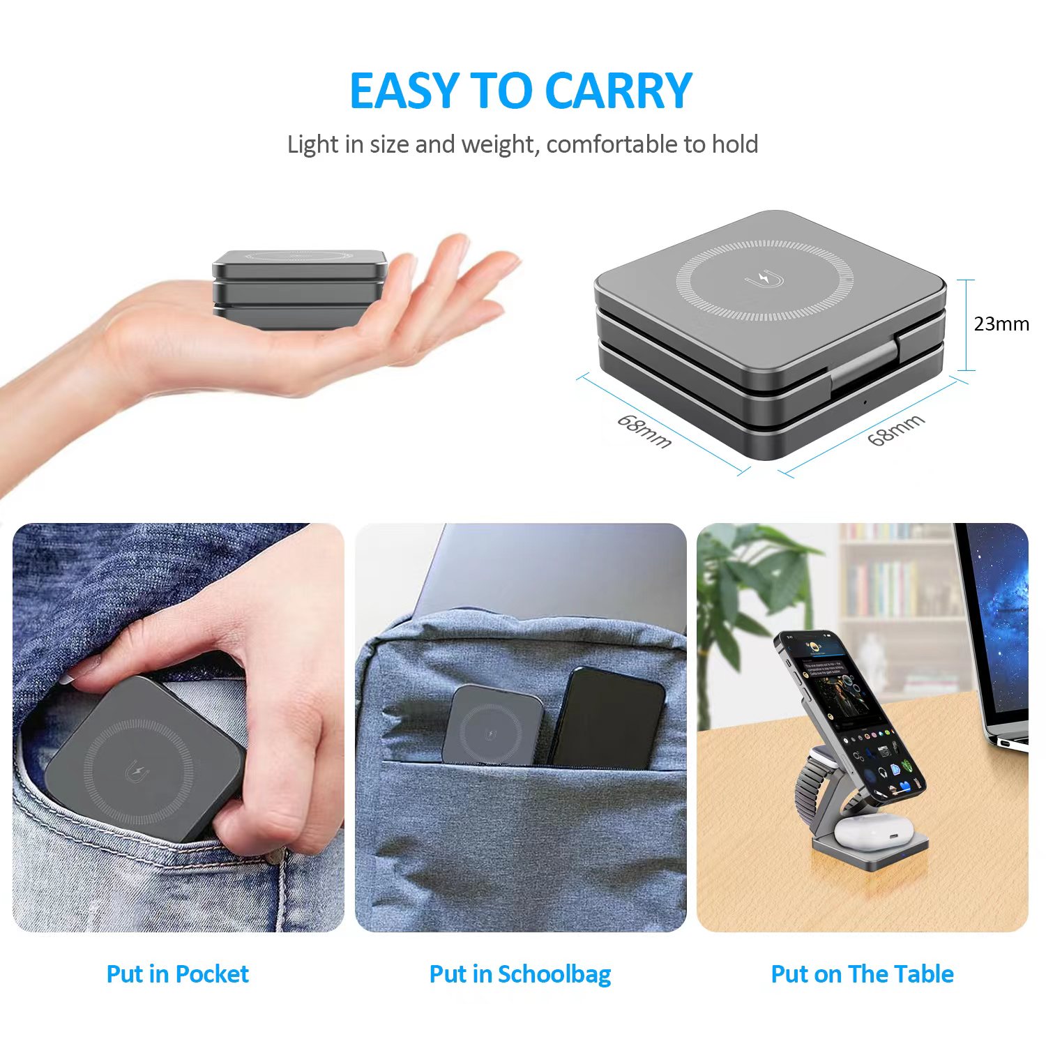 15W 3 in 1 Magnetic Wireless C - Iwatch Smartwatch บทวิจารณ์และราคา