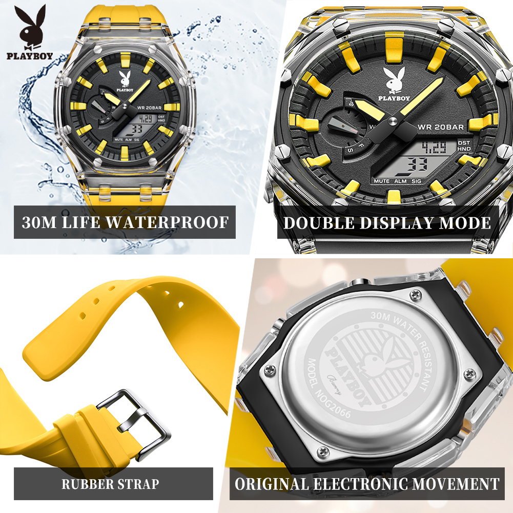 PLAYBOY 2066 Brand Original El - Smartwatch Watches For Men Digital บทวิจารณ์และราคา