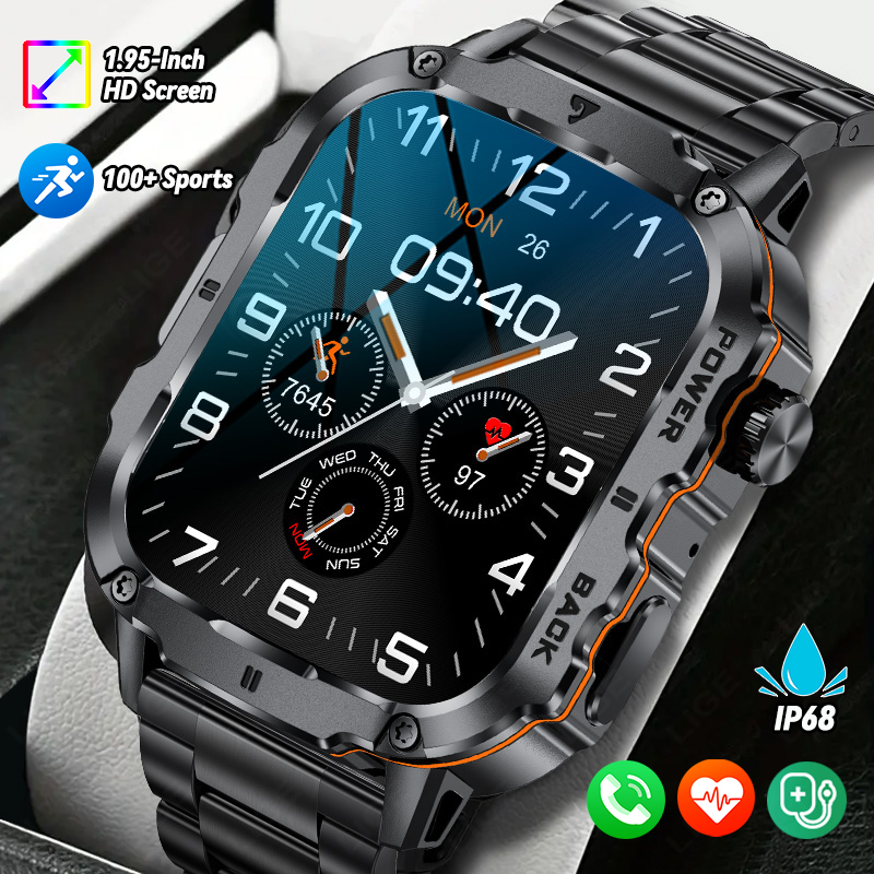 LIGE 2025 Rugged Military Smar - Smartwatch Rugged Watches For Men บทวิจารณ์และราคา