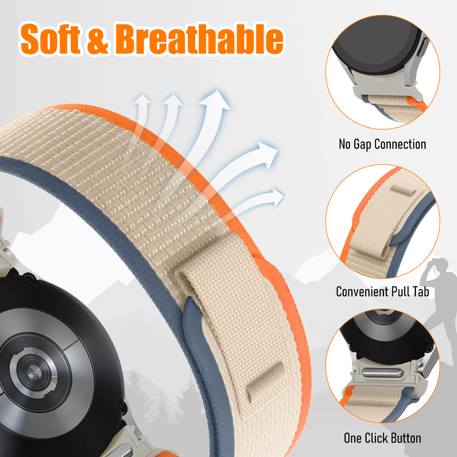 Trail loop Strap for Samsung G - Smartwatch Rugged Watches For Men บทวิจารณ์และราคา