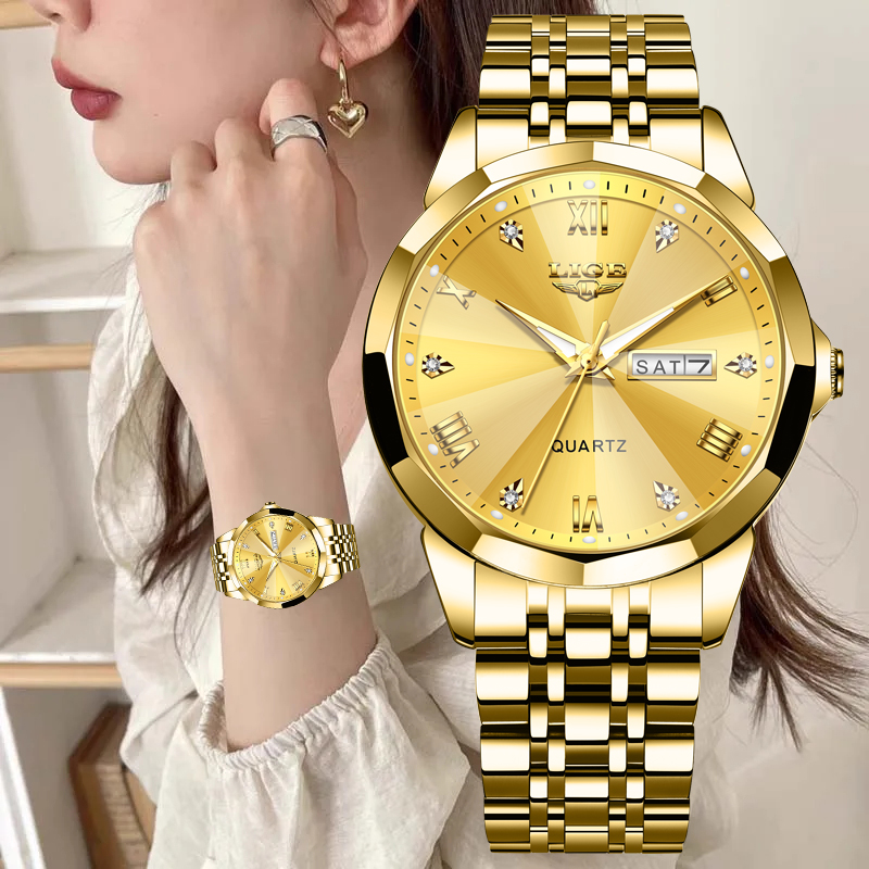 LIGE Brand Luxury Women Watch  - Chronograph Sport Watch บทวิจารณ์และราคา