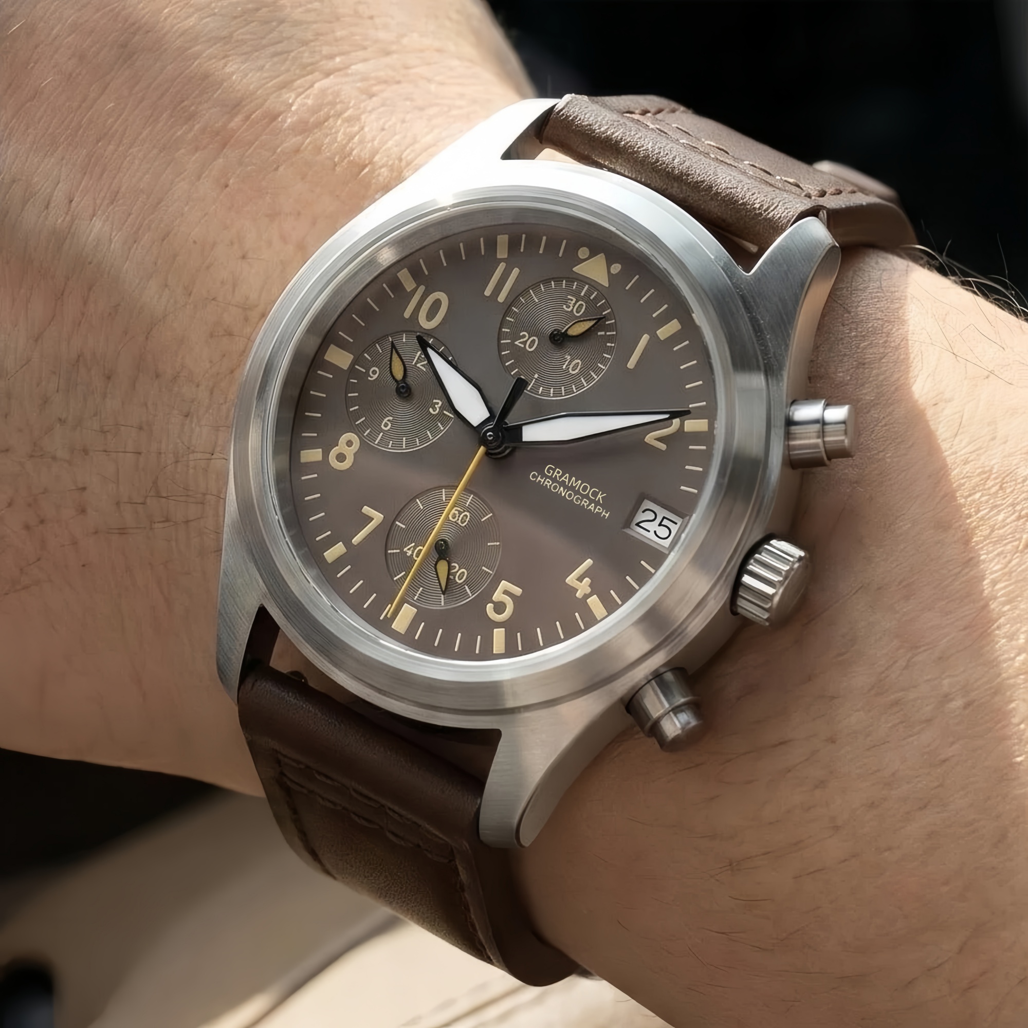 Men's 38mm Steel Dive Vintage  - Chronograph Sport Watch บทวิจารณ์และราคา