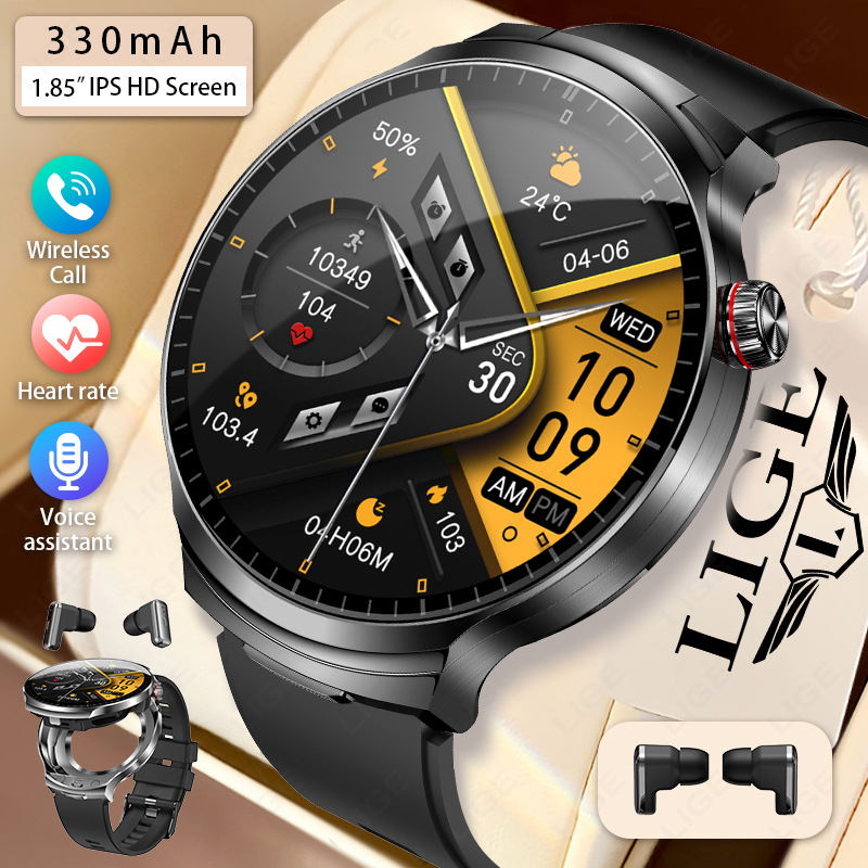 LIGE 2026 New TWS 2 in 1 Heads - Smartwatch Noise Watches บทวิจารณ์และราคา